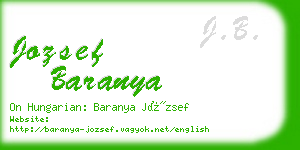 jozsef baranya business card